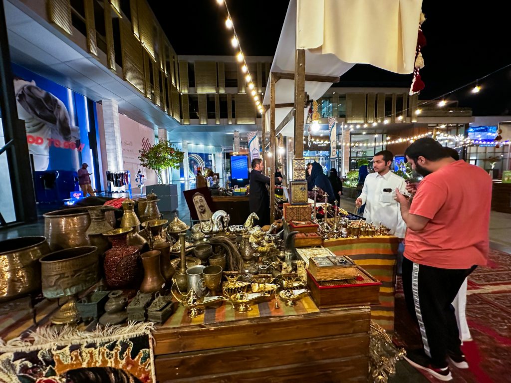 The Boulevard Ramadan Market's antique pots.(Abdulrhman Bin Shalhoub)
