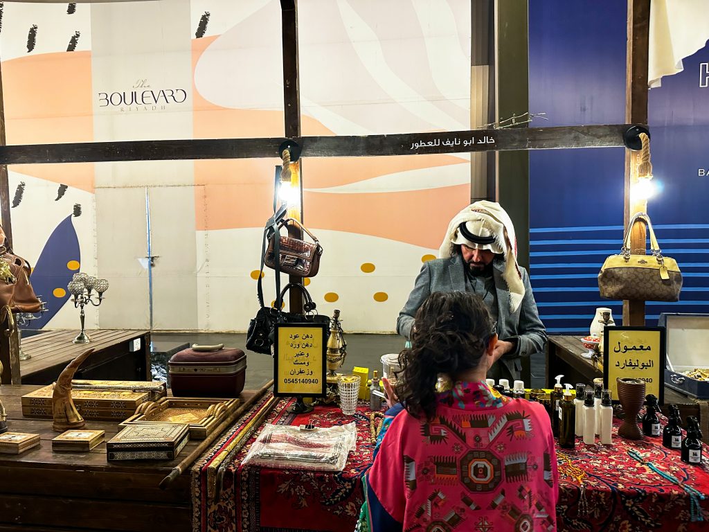 The Boulevard Ramadan Market's perfumes booth.(Abdulrhman Bin Shalhoub)