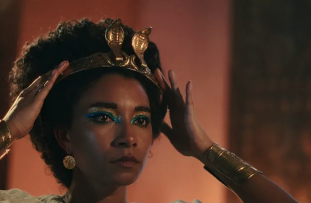 Adele James as Queen Cleopatra. (Netflix)