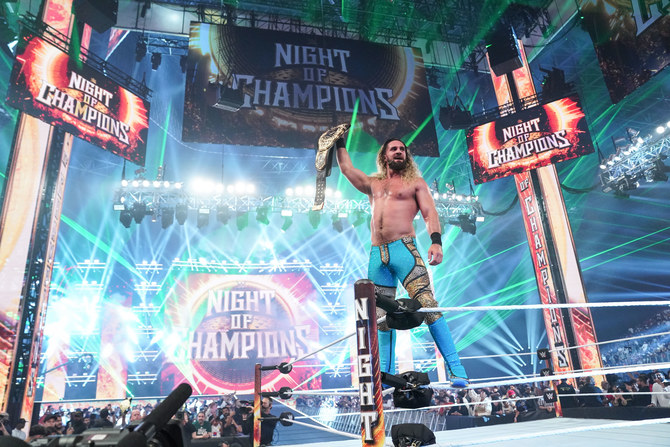 Seth Rollins wins World Heavyweight Championship in Riyadh. (Supplied)