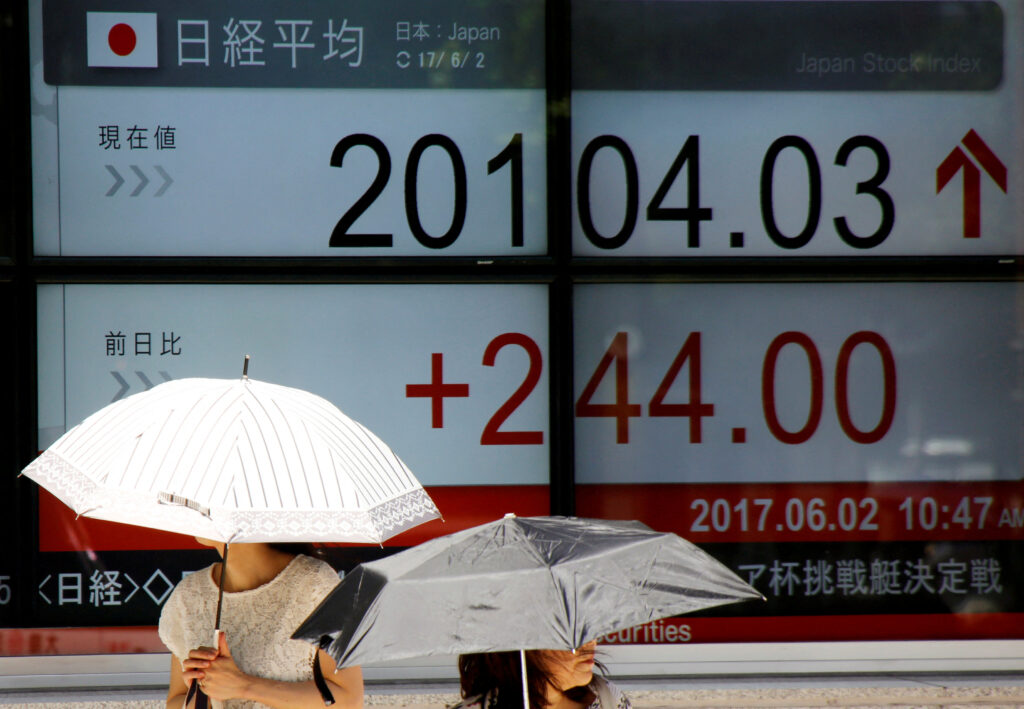 The Nikkei opened lower, but reversed course to end the morning session flat at 30,833.94. (File/ Reuters)