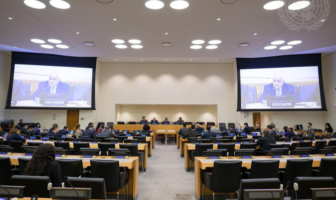 The UN Committee on the Exercise of the Inalienable Rights of Palestinian People met on Wednesday to discuss a UN request for the International Court of Justice to issue an advisory legal opinion on the Israeli occupation of Palestinian territories. (Twitter/@UNISPAL)