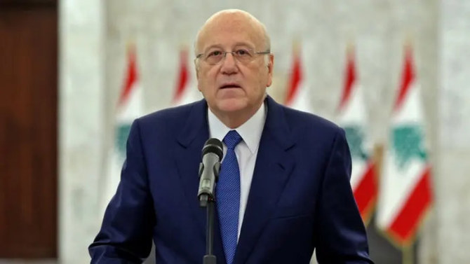 Lebanon’s Caretaker Prime Minister Najib Mikati. (AFP/File)