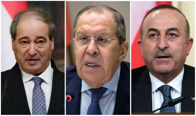 The foreign ministers of Turkiye and Syria will hold their first official meeting on Wednesday in Moscow and talks will also involve top diplomats of Russia and Iran. (AFP/File Photos)