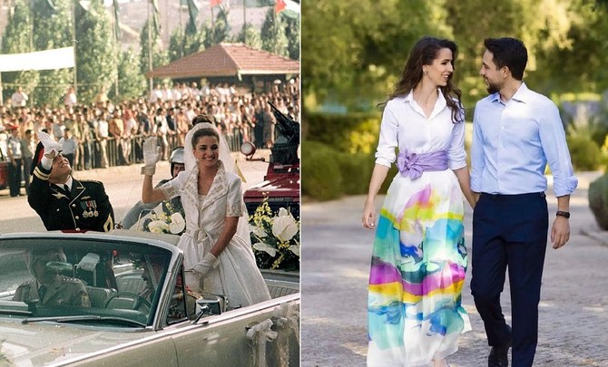 Crowds are expected to gather along the motorcade route on June 1, 2023 — much as they did for Jordan’s 1993 royal wedding, shown on the left. (Getty Images)