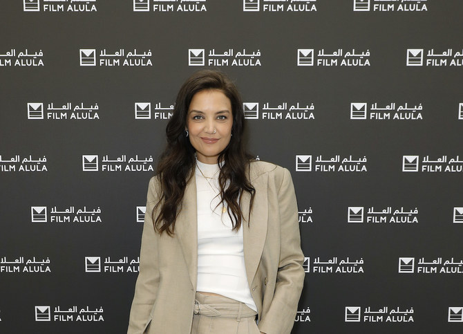 Hollywood actress Katie Holmes during an intimate discussion at the 76th Cannes Film Festival. (AFP)