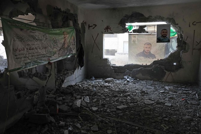 This picture shows house of Palestinian militant Mutaz Khawaja who carried out a deadly shooting attack in Tel Aviv, after it was razed by Israeli security forces in the West Bank village of Nilin. (AFP)