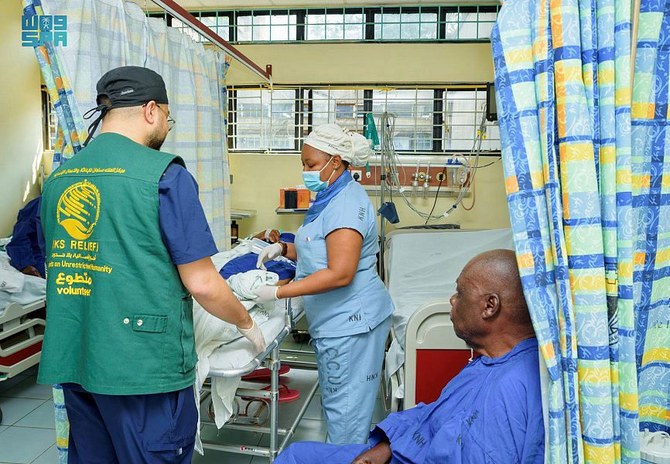 In Kenya, 13 volunteer doctors from KSrelief’s medical team performed cardiac catheterization surgeries in Nairobi. (SPA)