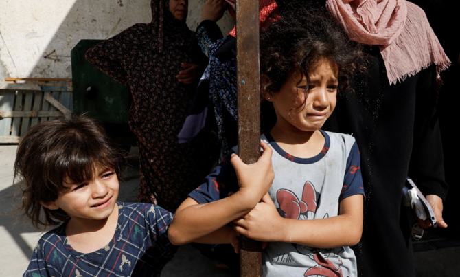 Palestinian children react, as another round of violence intensifies mental health crisis for Gaza children. (File/Reuters)