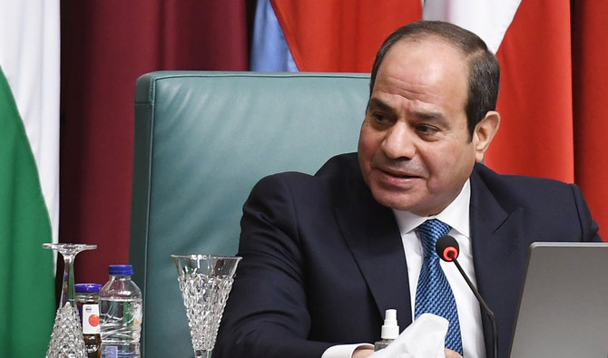 El-Sisi said that Egypt has assumed its responsibility as a major neighboring country to Sudan by intensifying communication with all the actors and international partners to put an end to the violence. (AFP/File)