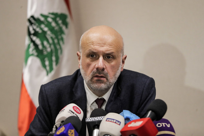 Lebanon’s Interior Minister Bassam Mawlawi. (File/AFP)