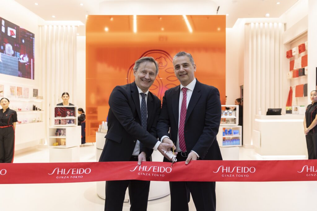 Shideido EMEA's CEO and President Frank Marilly (L) and Majid Al Futtaim Lifestyle CEO Fahed Ghanim (R). (Supplied)