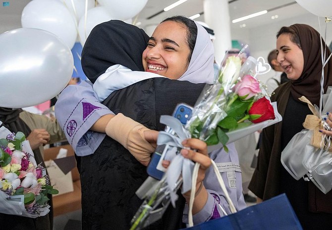 The Saudi science and engineering team arrives in the Kingdom on Sunday after winning 27 awards at the Regeneron ISEF. (SPA)