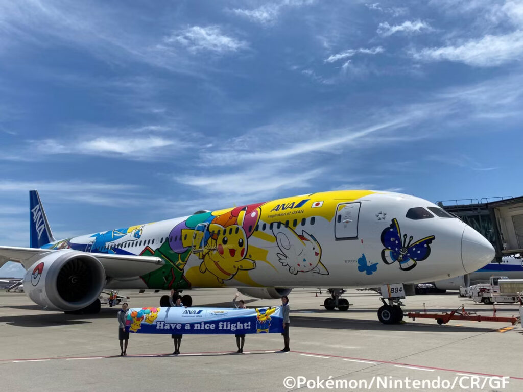 On June 4, the flight, known as NH 847, featured Pikachu in attendance during the boarding process of the first flight. (ANA)