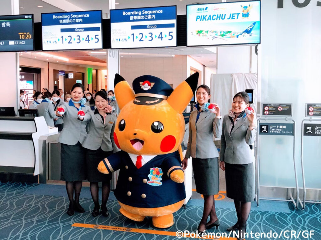 On June 4, the flight, known as NH 847, featured Pikachu in attendance during the boarding process of the first flight. (ANA)