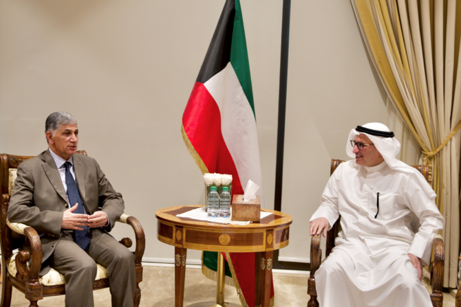 Kuwaiti Deputy FM Mansour Alotaibi and UN Coordinator for the Black Sea Grain Initiative Abdullah Dashti. (KUNA)