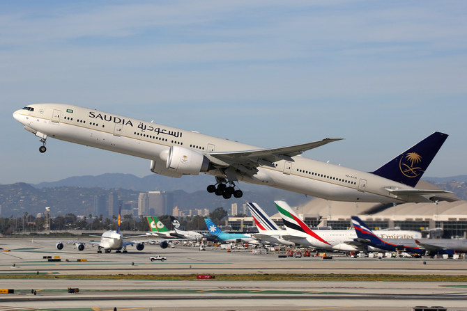 Saudi Arabia's air traffic witnessed a strong rebound during the first four months of 2023, fueled by significant growth in the Saudi travel and tourism sector. (Shutterstock)