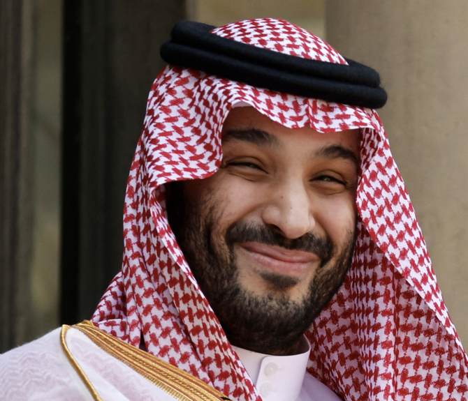 Saudi Crown Prince Mohammed bin Salman arrives at presidential Elysee Palace to meet France’s President in Paris, on June 16, 2023. (File/AFP)