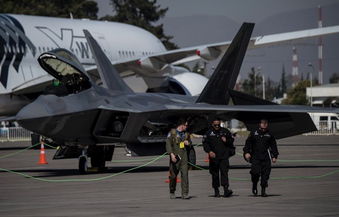 US F-22 Raptor fighters were deployed to the region this month. (AFP/File)