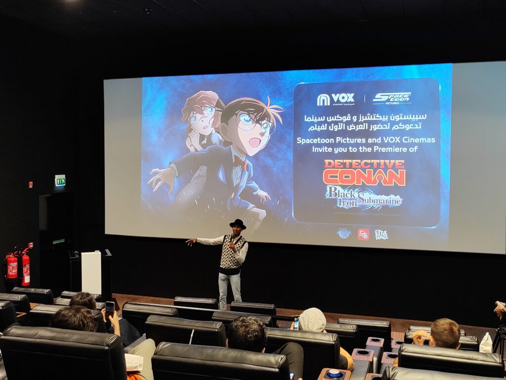 The latest movie for Detective Conan franchise is available now at cinemas in the Middle East region.