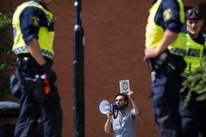 Salwan Momika carried out his protest as Muslims globally marked the Eid Al-Adha holiday. (AFP)