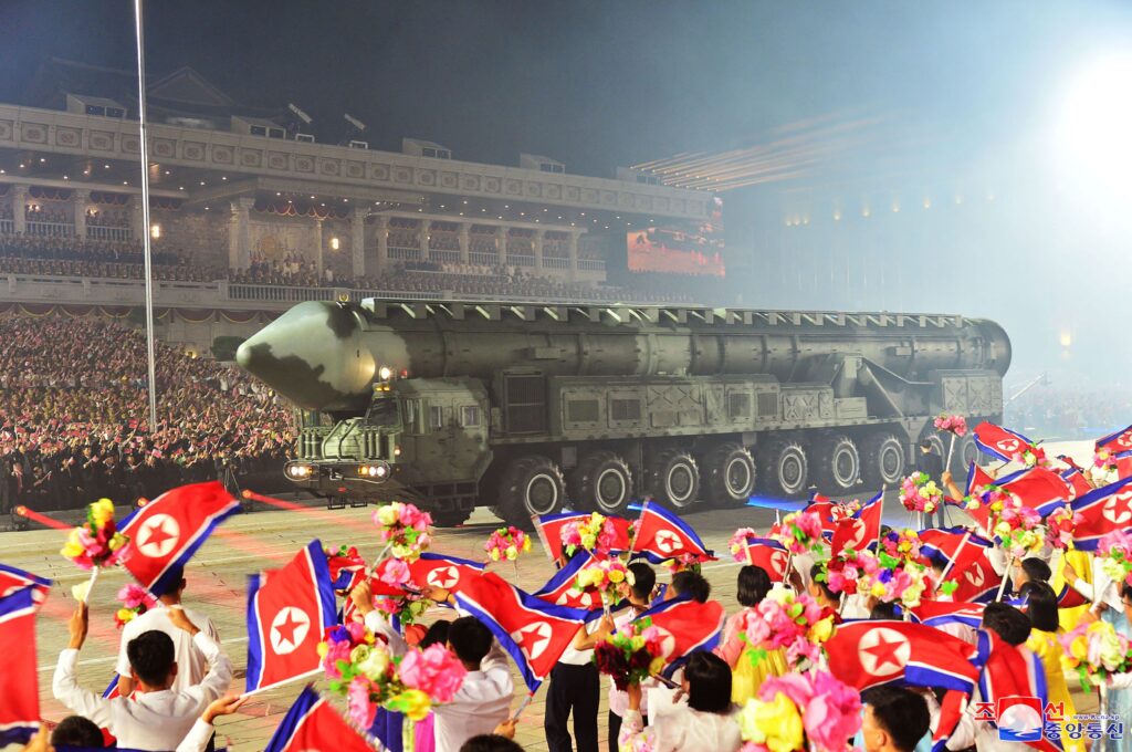 On Thursday, Russian and Chinese delegates joined North Korean leader Kim Jong Un in Pyongyang for a military parade that showed off the country's latest drones and long-range nuclear missiles. (AFP)