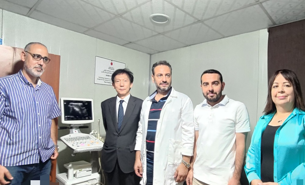 Ambassador MAGOSHI Masayuki attended the project’s hand-over ceremony at the Medical Village Dispensary in Bar Elias, in the presence of Abdul Rahman Ahmad Darwiche, Vice President of URDA, and Ms. Jihan Kaisi, Executive Director of URDA. (Supplied)