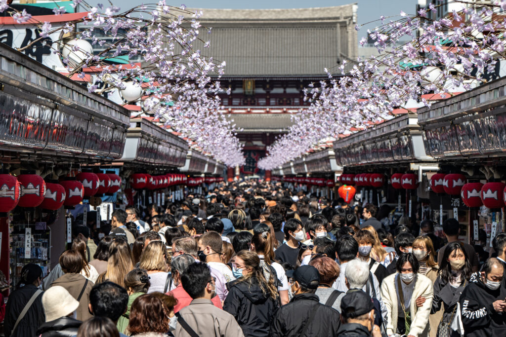 In June 2023 alone, the number of foreign visitors jumped 17-fold from a year before to reach 2,073,300. (AFP)