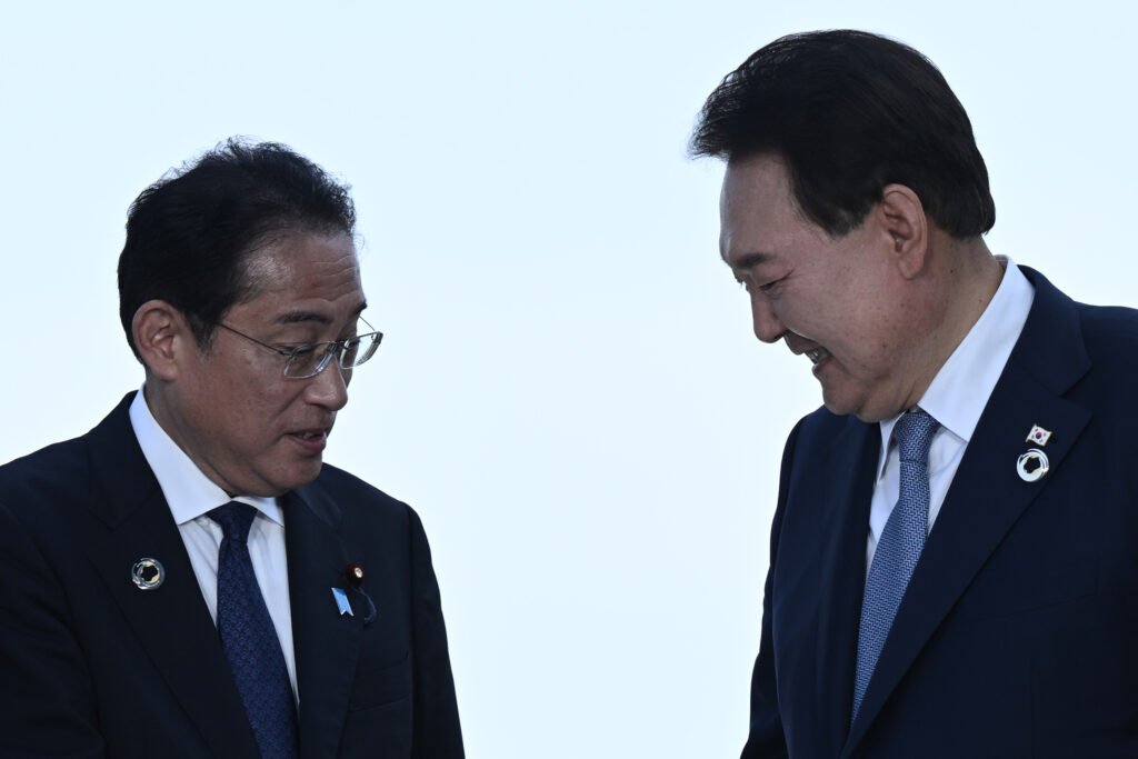 Kishida is likely to explain the safety of the water discharge directly to Yoon as concerns about the plan are growing in South Korea. (AFP)