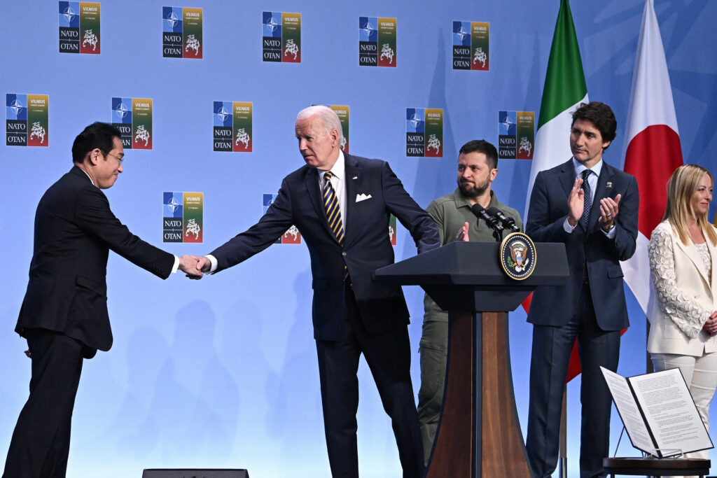 U.S. President Joe Biden will host Japanese Prime Minister Fumio Kishida and South Korean President Yoon Suk-yeol for a trilateral summit at the Camp David. (AFP)