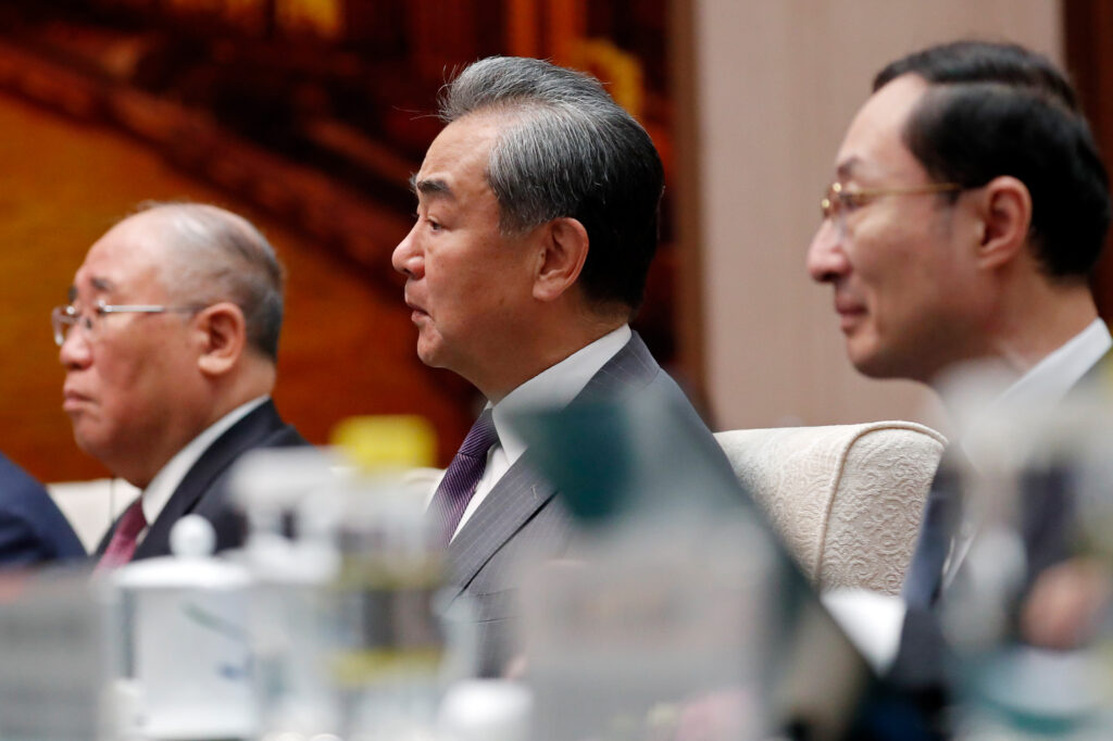 Top Chinese diplomat Wang Yi and Japanese Foreign Minister Yoshimasa Hayashi met on the sidelines of an Association of Southeast Asian Nations (ASEAN) meeting in Indonesia on July 14 (AFP). 