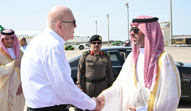 Najib Mikati left Jeddah on Friday. (SPA)