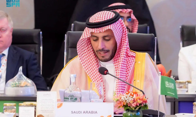 Mohammed Al-Tamimi, CEO of the Saudi Space Agency, is leading the Kingdom’s team at the two-day fourth G20 Space Economy Leaders Meeting in India. (SPA)