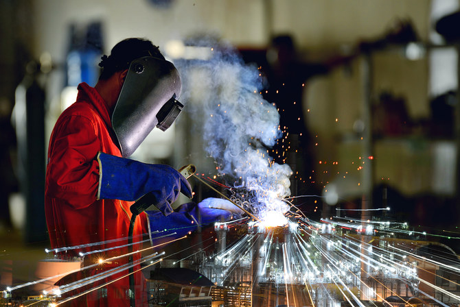 Figures released by the Ministry of Industry and Mineral Resources show the total number of industrial facilities hit 10,819 by the end of March — up from 10,518 factories at the end of 2022 — with the estimated capital of these factories amounting to over SR1.43 trillion. (Shutterstock)