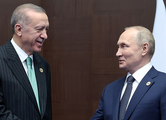 Turkish President Recep Tayyip Erdogan and Russian President Vladimir Putin. (File/AFP)