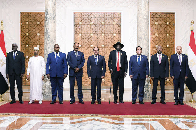 Egypt hosted a summit on the Sudan conflict on July 13, 2023 . (Egyptian Presidency Media Office/AP)