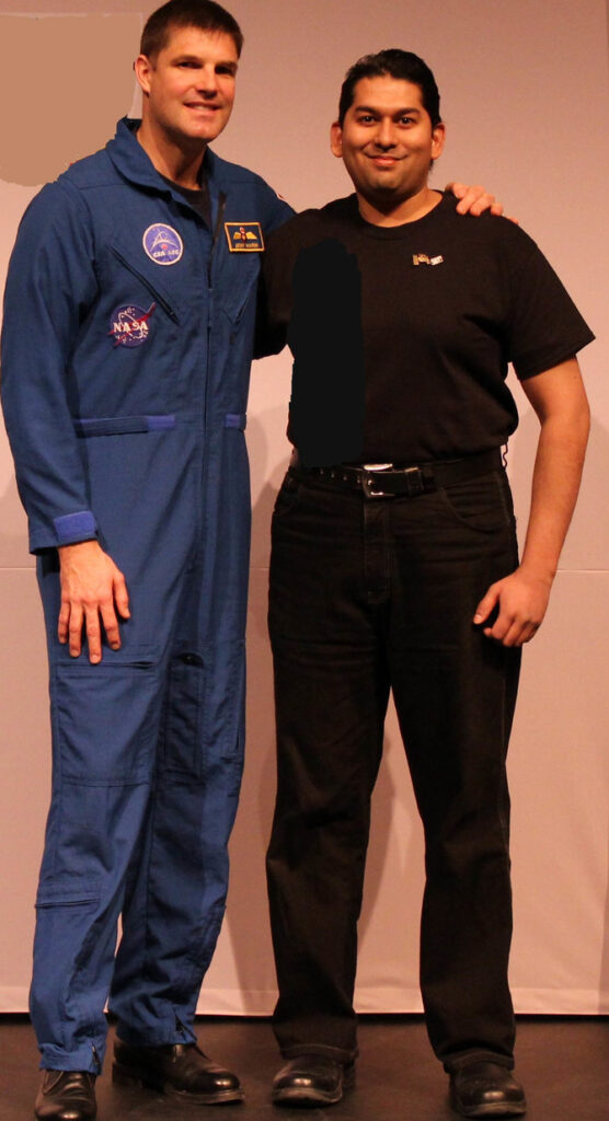 Dr. Farhan M. Asrar with Canadian astronaut Jeremy Hansen. (Supplied)
