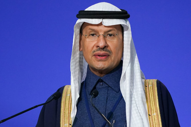 During the event, Saudi Arabia’s Energy Minister Prince Abdulaziz bin Salman chaired a clean hydrogen roundtable along with his Indian counterpart Raj Kumar Singh. (Getty)