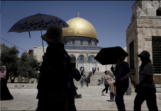 Hundreds of Jews are expected to visit the Al-Aqsa Mosque compound to mark the Jewish holiday of Tisha B’Av. (File/AP)
