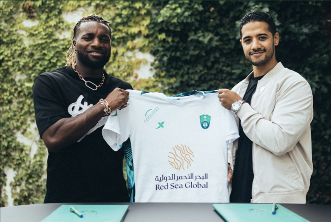 Allan Saint-Maximin became the latest player Sunday to swap the Premier League for the Saudi Pro League after leaving Newcastle to join Al-Ahli on a four-year deal. (Twitter/@AlAhli_FC)