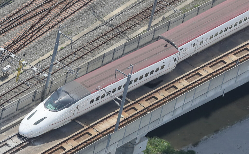 On Saturday, Minami-aso Railway reopened a 10.6-kilometer section connecting to the Hohi line of Kyushu Railway Co (AFP).