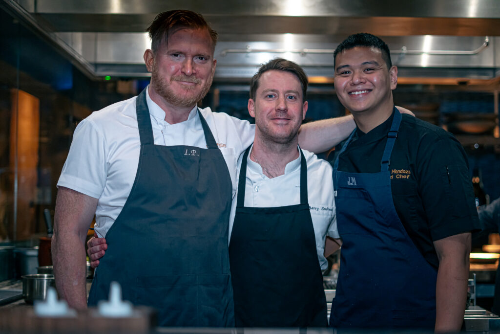 From left to right, Chef Ian Pengelley, Chef Barry Andrews, and Chef John Mendoza. (AN Photo: Huda Bashatah)