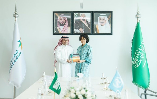 DM HRSD Ahmed Al-Majed and Dr. Rita Columbia. (SPA)