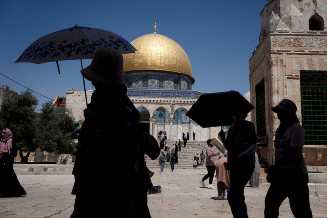 Thursday was Ben-Gvir’s third known visit to the Al-Aqsa mosque site since becoming a minister. (File/AP)