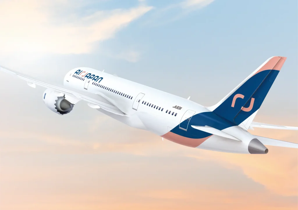 Air Japan will operate under a low-cost model, with one-way fares starting at 15,500 yen (US$105). (Via Air Japan)