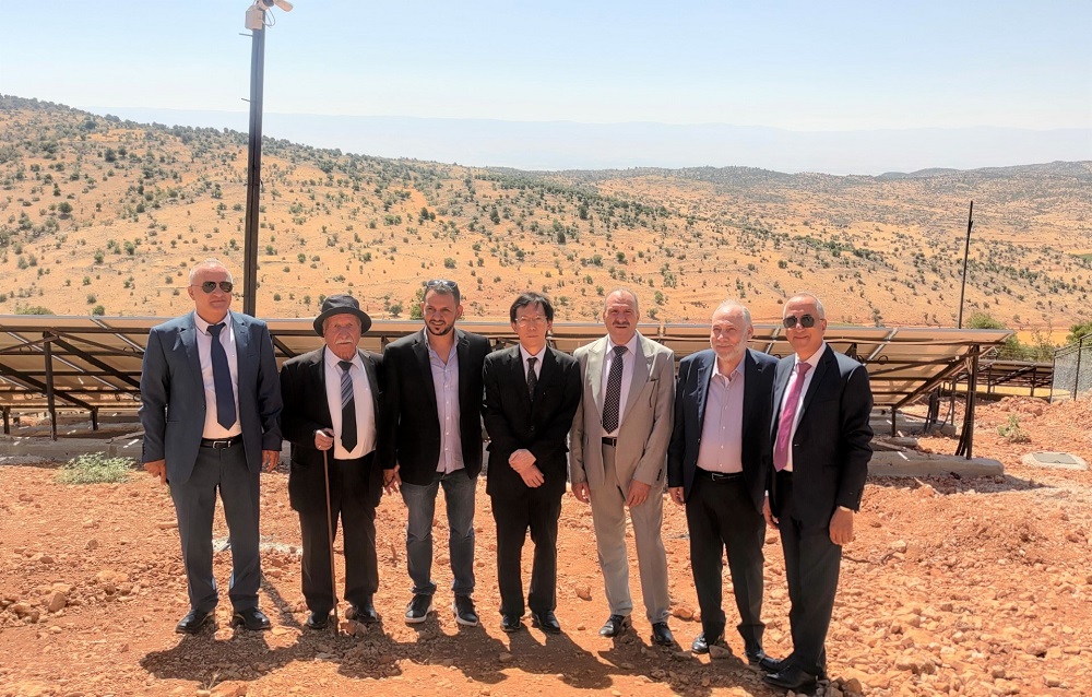 Japan’s Ambassador MAGOSHI Masayuki attended the hand-over ceremony of a solar power system for the water pumping facility in Mchaityhe in Baalbeck. (Supplied)