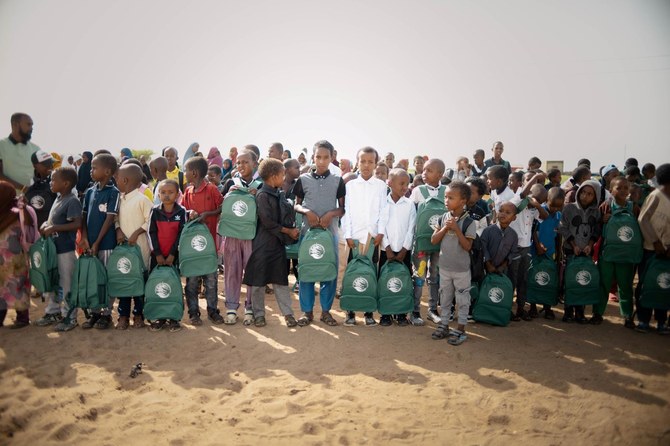 KSrelief distributed 1,000 school bags with stationery materials in the Sahel region of the Republic of Somalia. (SPA)