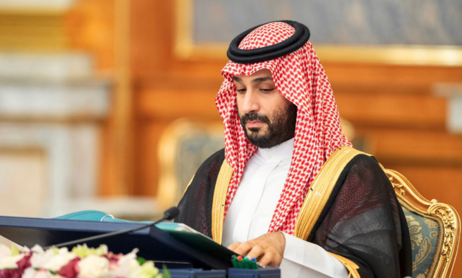 Crown Prince Mohammed bin Salman headed the weekly Cabinet meeting in Jeddah. (SPA)