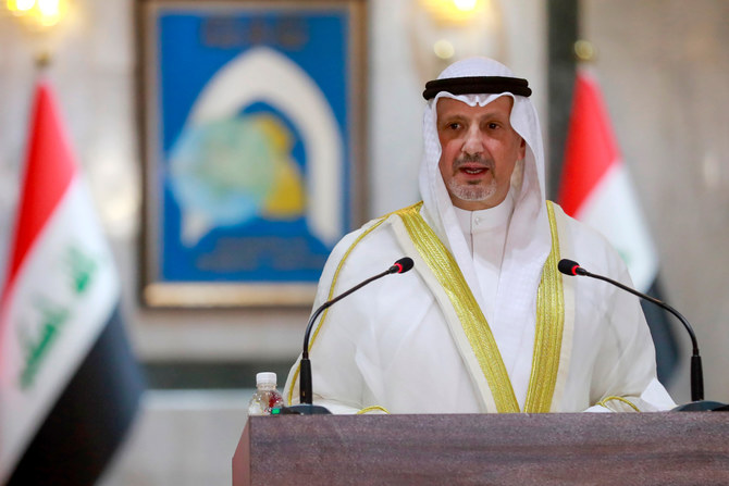 Kuwait’s Foreign Minister Sheikh Salem Abdullah Al-Jaber Al-Sabah pointed to the role of Saudi-Iran ties in achieving regional stability. (File/AFP)