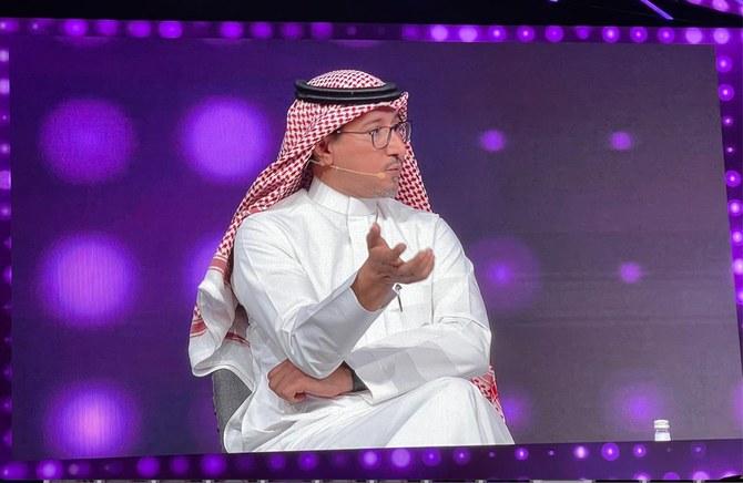 Mohammed Al-Otaiby, chief operating officer at Saudi Cloud Computing Co. Alibaba Cloud, speaking at a panel discussion on the first day of the Next World Forum in Riyadh on Wednesday.